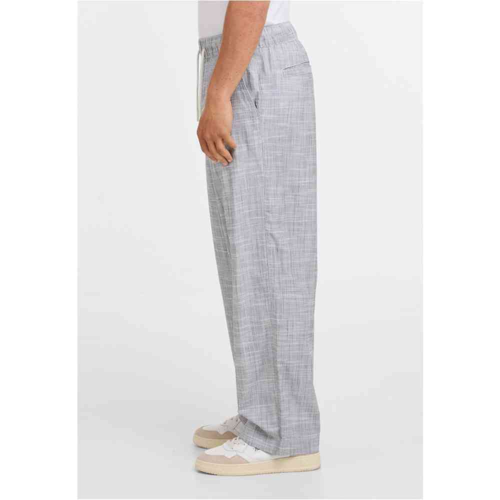 Urban Classics - Loose Structured Pantalon coupe standard - Noir/Blanc